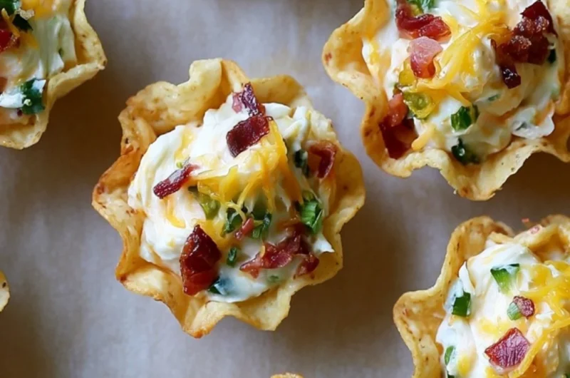 Cozy baked jalapeño popper bites on a plate ready to be served.