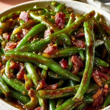 Delicious Cozy Crack Green Beans served in a bowl, showcasing vibrant green color and texture.
